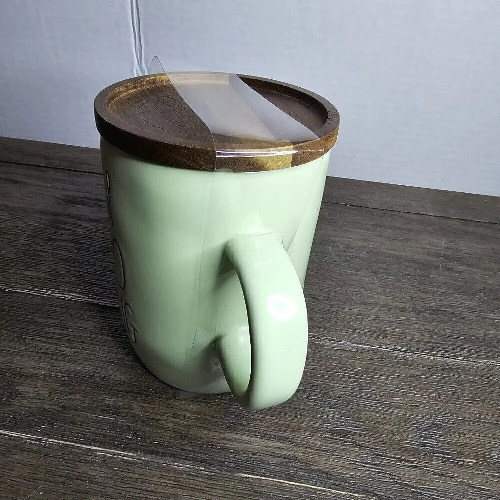 NWT Rae Dunn Artisan Hop Into Spring Pastel Green Mug 2021 Easter Magenta